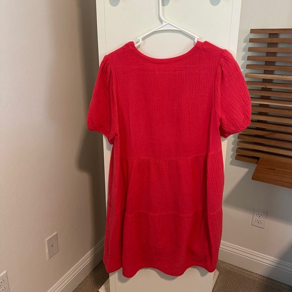 Marine Layer Jamie Crinkle Gauze Mini Dress M - Picture 8 of 9